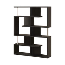 Load image into Gallery viewer, Home Office : Bookcases - 5-tier Bookcase Black And Chrome