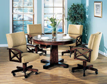 Load image into Gallery viewer, Marietta Game Table - Tan - Marietta Upholstered Game Chair Tobacco And Tan