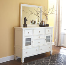 Load image into Gallery viewer, Prentice - White - 6 Pc. - Dresser, Mirror, Chest, King Sleigh Bed with 2 Storage Drawers
