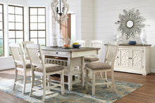 Load image into Gallery viewer, Bolanburg - Antique White - 7 Pc. - Rectangular Dining Room Counter Table, 6 Upholstered Barstools