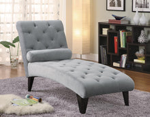 Load image into Gallery viewer, Accents : Chaises - Grey - Tufted Chaise With Small Bolster Pillow Grey