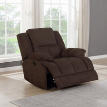 Load image into Gallery viewer, Brown - Waterbury Upholstered Glider Recliner Brown