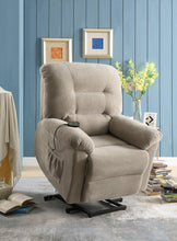 Load image into Gallery viewer, Living Room : Power Lift Recliner - Beige - Upholstered Power Lift Recliner Beige
