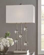 Load image into Gallery viewer, Jaala - Clear/Silver Finish - Metal Lamp (1/CN)