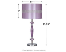 Load image into Gallery viewer, Nyssa - Purple - Metal Table Lamp (1/CN)