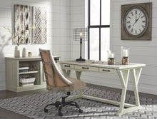 Load image into Gallery viewer, Jonileene - White/Gray - 4 Pc. - Large Leg Desk, Cabinet with Desk Hutch, Swivel Chair