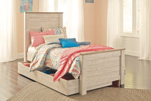 Load image into Gallery viewer, Willowton - Whitewash - Twin Panel Bed