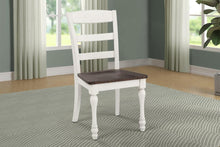 Load image into Gallery viewer, Madelyn Ladder Back Side Chairs Dark Cocoa And Coastal White (Set of 2)
