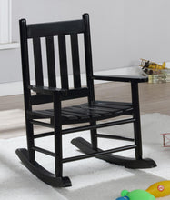 Load image into Gallery viewer, Living Room: Rocking Chairs - Slat Back Youth Rocking Chair Black