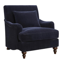 Load image into Gallery viewer, Midnight - Upholstered Accent Chair With Turned Legs Midnight Blue