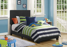 Load image into Gallery viewer, Dorian Upholstered Bed - Black - Dorian Upholstered Twin Bed Black