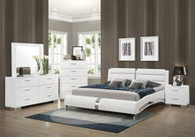 Load image into Gallery viewer, Jeremaine Upholstered Bed - White - Jeremaine California King Upholstered Bed White