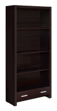Load image into Gallery viewer, Skylar Collection - Skylar 5-shelf Bookcase With Storage Drawer Cappuccino