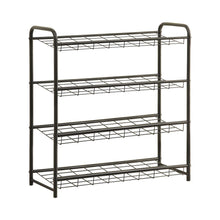 Load image into Gallery viewer, 4-shelf Metal Shoe Rack Black