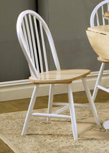 Load image into Gallery viewer, Dinettes: Wood - Windsor Side Chairs Natural Brown And White (Set of 4)
