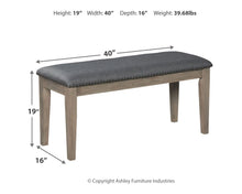 Load image into Gallery viewer, Aldwin - Gray - Upholstered Bench