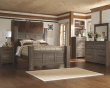 Load image into Gallery viewer, Juararo - Dark Brown - 7 Pc. - Dresser, Mirror, Queen Poster Bed, 2 Nightstands