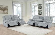 Load image into Gallery viewer, Grey - Waterbury 2-piece Pillow Top Arm Motion Living Room Set Grey