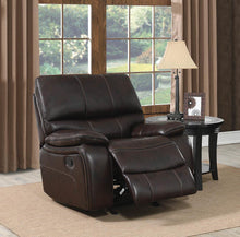 Load image into Gallery viewer, Willemse Motion Collection - Dark Brown - Willemse Upholstered Glider Recliner Dark Brown