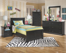 Load image into Gallery viewer, Maribel - Black - Twin Panel Bed