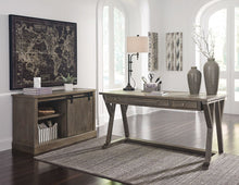 Load image into Gallery viewer, Luxenford - Grayish Brown - 2 Pc. - Large Leg Desk, Swivel Desk Chair