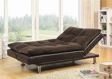 Load image into Gallery viewer, Living Room : Sofa Beds - Brown - Lennon Cushion Sofa Bed Brown And Chrome