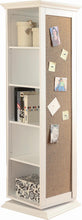 Load image into Gallery viewer, Swivel Accent Cabinet With Cork Board White