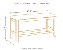 Load image into Gallery viewer, Moriville - Beige - Double UPH Bench (1/CN)