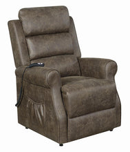 Load image into Gallery viewer, Living Room : Power Lift Recliner - Brown - Upholstered Power Lift Recliner Brown