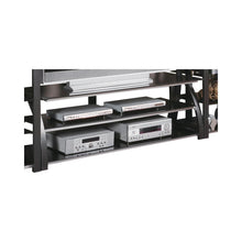 Load image into Gallery viewer, Living Room : Tv Consoles - 2-shelf Tv Console Matte Black And Silver
