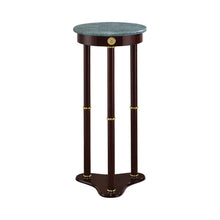 Load image into Gallery viewer, Round Marble Top Accent Table Merlot