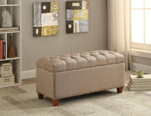 Load image into Gallery viewer, Taupe - Tufted Storage Bench Taupe