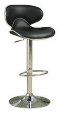 Load image into Gallery viewer, Bar Units: Contemporary - Black - Upholstered Adjustable Height Bar Stools Black And Chrome (Set of 2)