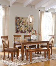 Load image into Gallery viewer, Berringer - Rustic Brown - 7 Pc. - Rectangular Dining Room Table, 6 Side Upholstered Chairs