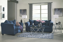 Load image into Gallery viewer, Darcy - Blue - 3 Pc. - Sofa, Loveseat, Madanere Table Set