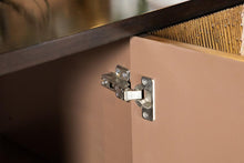 Load image into Gallery viewer, Sunburst 4-door Accent Cabinet Brown And Antique Gold