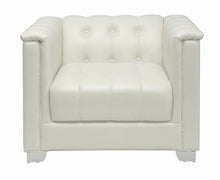 Load image into Gallery viewer, Chaviano Collection - Pearl White - Chaviano Tufted Upholstered Chair Pearl White