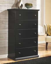 Load image into Gallery viewer, Maribel - Black - Five Drawer Chest