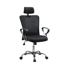 Load image into Gallery viewer, Home Office : Chairs - Black - Mesh Back Office Chair Black And Chrome