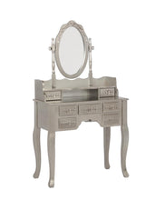 Load image into Gallery viewer, White - 2-piece Vanity Set Metallic Silver And White