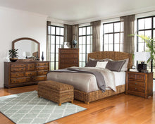 Load image into Gallery viewer, Laughton Collection - Laughton Queen Hand-woven Banana Leaf Bed Amber