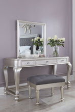 Load image into Gallery viewer, Coralayne - Silver - 3 Pc. - Vanity and Mirror with Stool