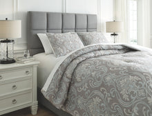 Load image into Gallery viewer, Noel - Gray/Tan - King Comforter Set