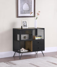 Load image into Gallery viewer, Hairpin Leg Accent Cabinet Light Oak And Gunmetal Grey