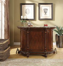 Load image into Gallery viewer, Bar Units: Traditional/transitional - 2-drawer Bar Unit With Marble Top Warm Brown