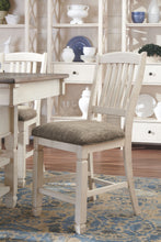 Load image into Gallery viewer, Bolanburg - Antique White - 5 Pc. - Rectangular Dining Room Counter Table, 4 Upholstered Barstools