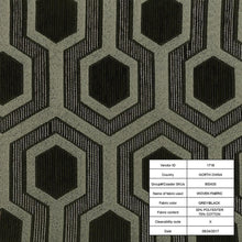 Load image into Gallery viewer, Accents : Chairs - Grey White - Hexagon Patterned Accent Chair Grey And Black