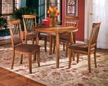 Load image into Gallery viewer, Berringer - Rustic Brown - Round DRM Drop Leaf Table