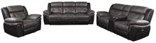 Load image into Gallery viewer, Charcoal / Black - Saybrook Tufted Cushion Power Loveseat Charcoal And Black