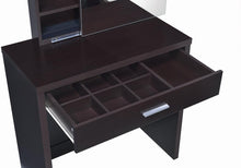 Load image into Gallery viewer, Black - 2-piece Vanity Set With Lift-top Stool Cappuccino